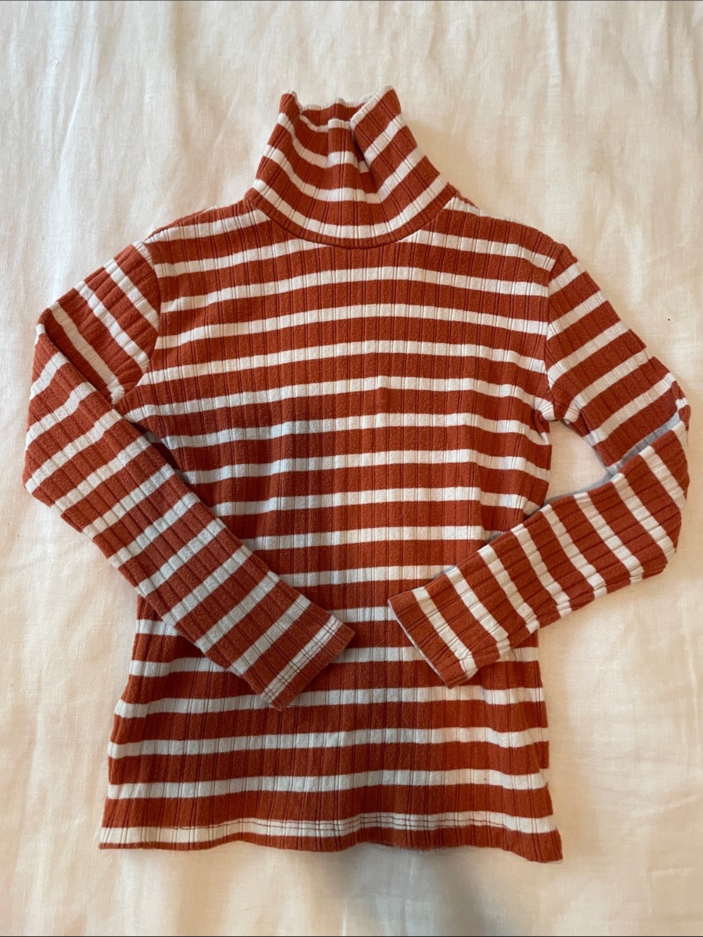 Zara Striped Ribbed Turtleneck